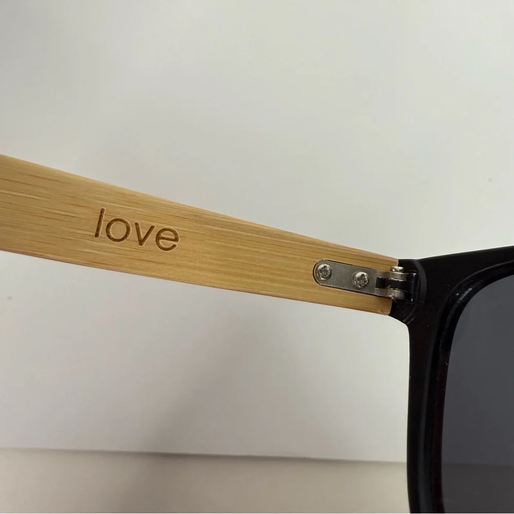 JOE’S SPECS 2 PAIR Black & Bamboo/Faux Wood Frame Sunglasses UV 400 NEW - Picture 9 of 16